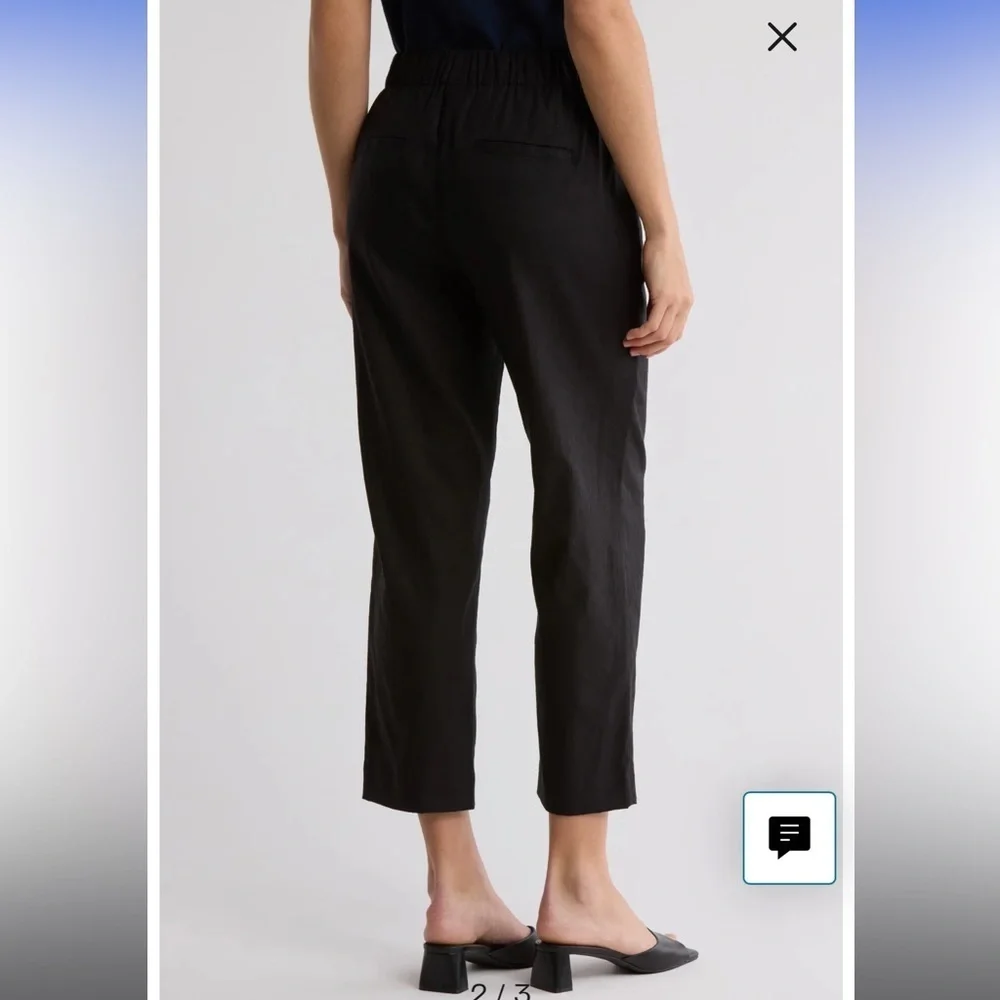 Vince Mid Rise Tapered Pull-On Pants - Soft Black